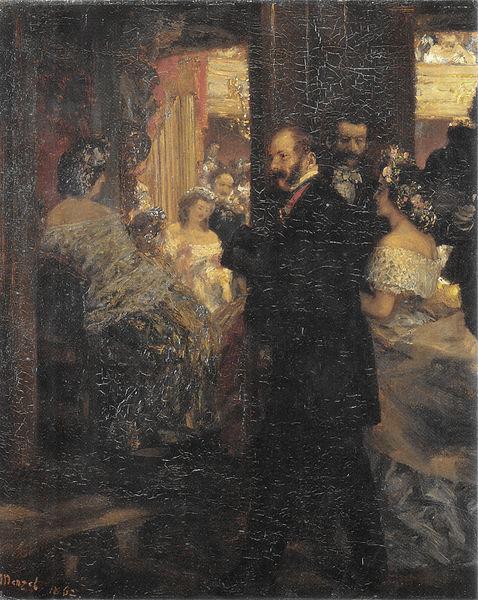 Adolph von Menzel Im Opernhaus china oil painting image